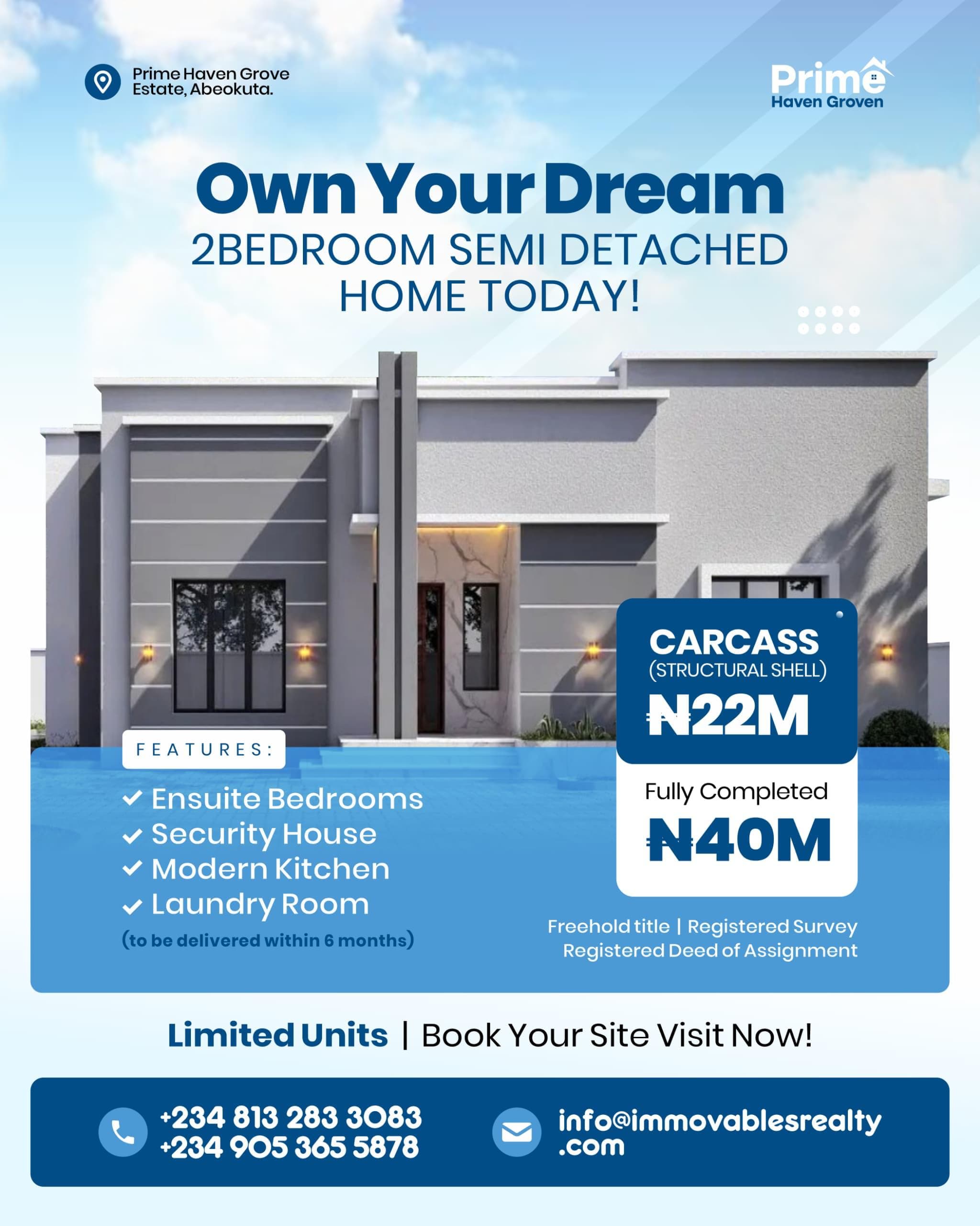 Prime Haven Grove - 2BR Semi-Detached